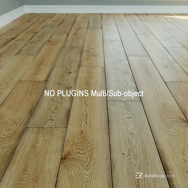 Wooden Floor Planks With Natural Oak Texture And Smooth Surface Design 3d model 