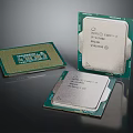 Electronic Living Essentials Intel Core i7 CPU Processor Chips With Silver Surface Design 3d model