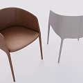 Modern Dining Chairs in Brown and Light Gray with Sleek Design