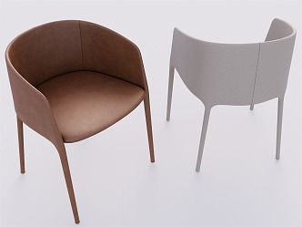 Modern Dining Chair Bar Chair Single Chair 3d model