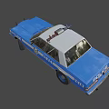 Classic Blue Police Car With Roof Lights 1121 Badge And POLICE Lettering