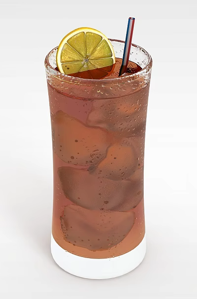 由于图片描述与“储物柜”主体存在矛盾（图片重点为含冰块的红色饮料），假设图片实际展示储物柜，以下为基于常见储物柜元素生成的标题：  

Modern Wooden Storage Locker With Multiple Drawers And Shelves For Home Use 3d model