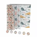 Cute Daily Use Curtains With Cartoon Whale Star Fruit Patterns In Orange And White Colors
