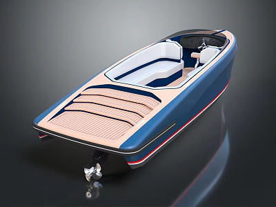 modern yacht ship 3d model