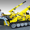 Yellow Crawler Cranes Industrial Equipment With Tracked Chassis And Long Boom