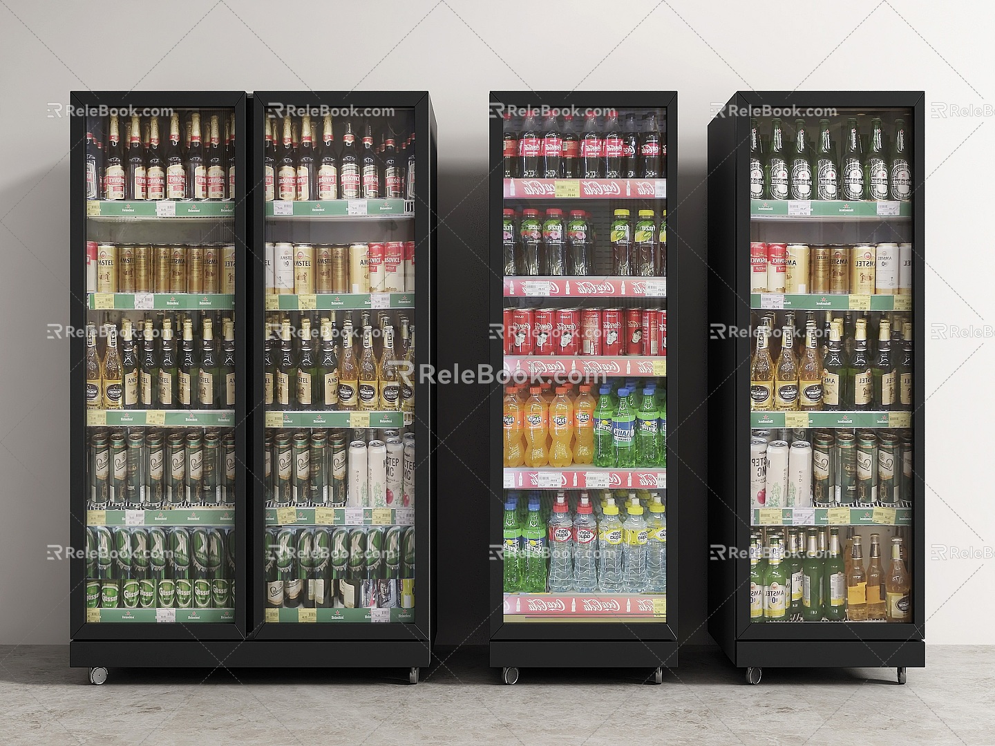 Freezer Refrigerator Cabinet Beverage Cabinet Display Cabinet Fresh-keeping Cabinet Beer Cabinet Ice Bar Refrigerator 3d model