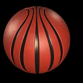 Red Basketball With Black Stripes For Sports And Daily Recreational Use