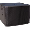 Black Professional Audio Speaker With Mesh Front Panel And Square Design