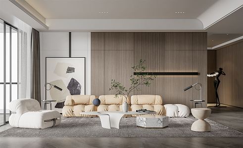 modern living room 3d model