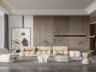 modern living room 3d model