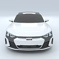White Audi Coupe Car With Black Roof Sporty Wheels And Modern Front Design