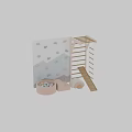 Fun Indoor Children's Playground With Climbing Wall Wooden Ladder Ball Pit And Slide