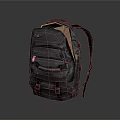 Black Durable Backpack With Multiple Pockets And Adjustable Shoulder Straps For Daily Use