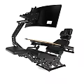 Modern Ergonomic Black Leather Recliner Chair With Adjustable Headrest Footrest And Armrests