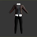 Stylish Brown Jacket With White Shirt Dark Vest And Black Pants Outfit