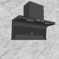 Modern Stainless Steel Range Hood As Essential Kitchen Appliance On Marble Wall