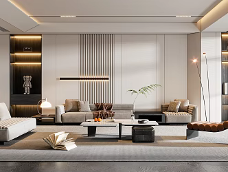 modern living room 3d model