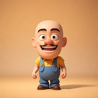 bald strong 3d model