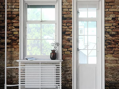 modern window glass window building window casement window 3d model