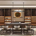 Luxurious Wine Cellar Interior With Wooden Racks Filled Wine Bottles And Long Table