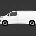 White Commercial Cargo Van With Sleek Design Black Windows And Yellow License Plate