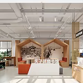 modern library 3d model