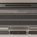 Various Modern Bathroom Accessories With Vent Grilles Decorative Strips And Marble Panels