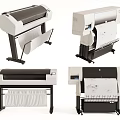 Sleek Design Office Appliances Featuring Printers Plotters And Scanners For Professional Business Use 3d model
