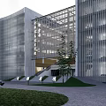 modern teaching building school teaching building 3d model
