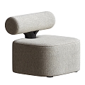 Dolmen Single Sofa Casual Chair Fabric Sofa 3d model