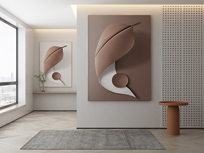 modern decorative painting 3d model