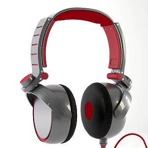 Modern headphones 3d model