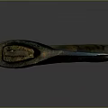 Ancient Rusty Iron Axe Featuring Wooden Handle And Metal Head 3d model