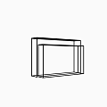 Modern Console Table Design With Metal Frame And Two Tiered Shelves