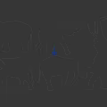 Elephant Silhouette Wall Decor With Six Different Poses And Black Design