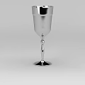 Technology Exhibition Hall Displaying Modern Metallic Goblet With Sleek Design And Polished Base