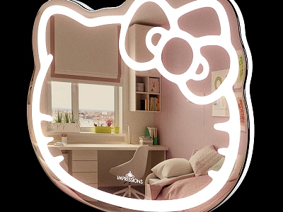 Modern Children's Room Mirror Daughter Room Mirror Dressing Mirror Cute Mirror 3d model