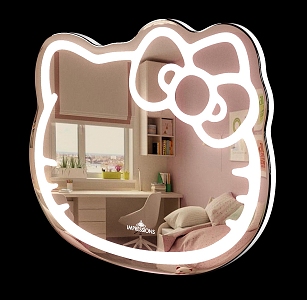 Modern Children's Room Mirror Daughter Room Mirror Dressing Mirror Cute Mirror 3d model