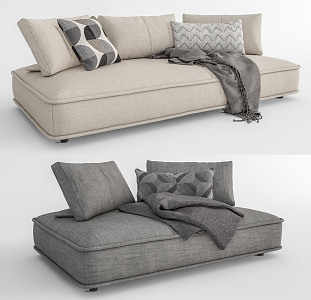 Modern double sofa 3d model