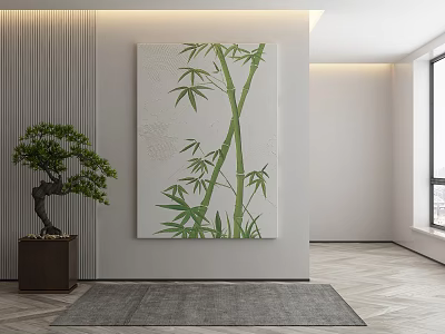 New Chinese Plant Painting Decorative Painting 3d model