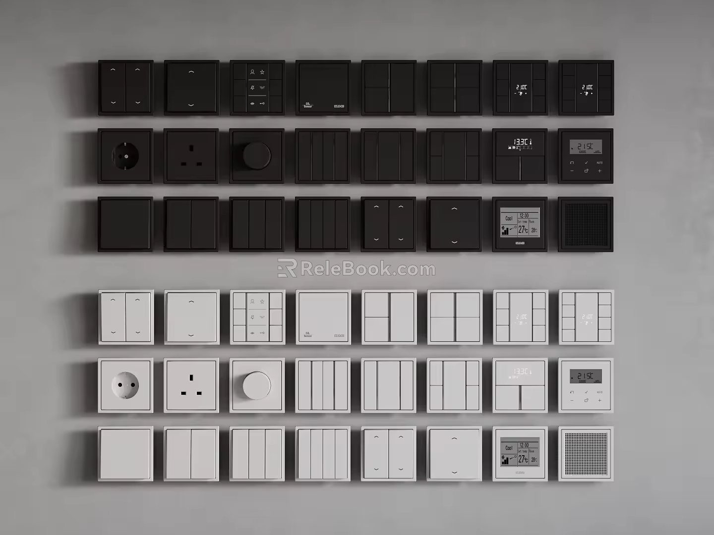 Modern switch socket 3d model