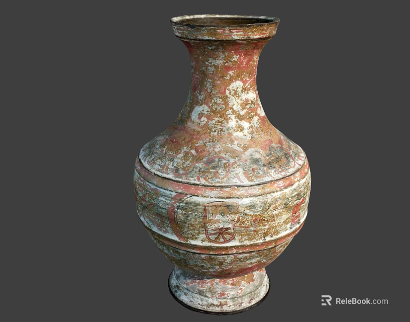 Vintage Decorative Vase Perfect For Displaying Green Plants And Flowers Indoors 3d model 