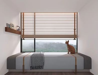 Light Luxury Bay Window Cushion Floating Window Sill Cushion 3d model