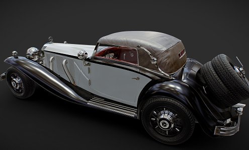 Car Mercedes Benz 500K Convertible A 3d model