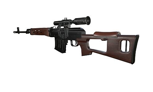 Sniper rifle gun weapon rifle sniper gun war military world war ii magazine toy gun 3d model