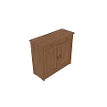 Wooden Entryway Side Cabinet With Double Doors And Drawers For Home Storage