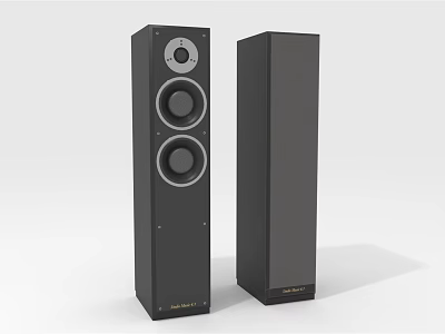 Black Floor Standing Tower Speakers With Modern Design And High Audio Quality 3d model