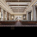 Spacious Elegant Business Conference Room With Professional Presentation Facilities And Comfortable Well Arranged Seats