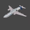 Airbus Commercial Aircraft In Flight With Extended Landing Gear And Blue Tail Fin