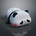 Cute Panda Game And Movie Character With Round Face Black Ears And Pink Cheeks